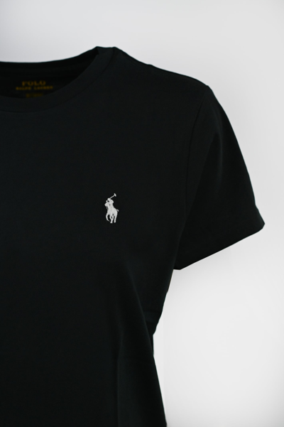 Shop Polo Ralph Lauren Cotton Pony Logo T-shirt In Black