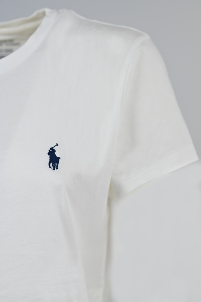 Shop Polo Ralph Lauren Cotton Pony Logo T-shirt In White