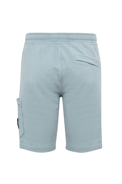 Shop Stone Island Fleece Bermuda Shorts 64651 In Sky Blue