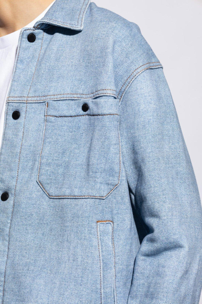 Shop Emporio Armani Cotton Jacket In Azzurro