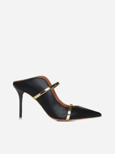 Shop Malone Souliers Maureen Nappa Leather Mules In Nero