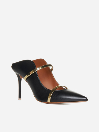 Shop Malone Souliers Maureen Nappa Leather Mules In Nero