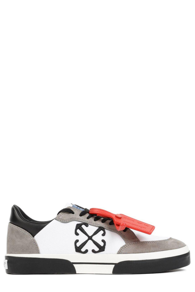 Shop Off-white New Low Vulcanized Lace-up Sneakers In Bianco
