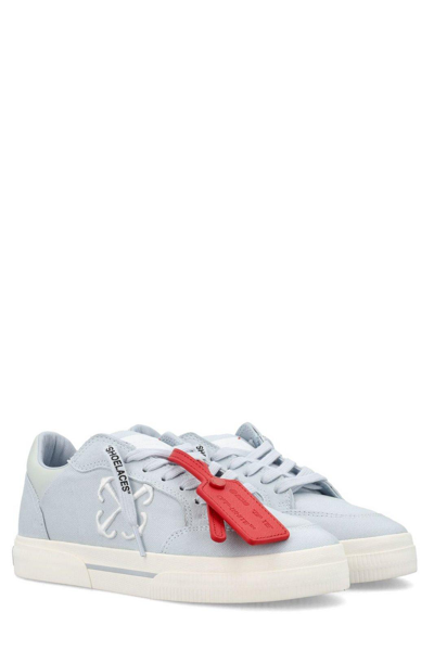 Shop Off-white New Low Vulcanized Lace-up Sneakers In Blu
