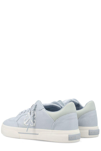 Shop Off-white New Low Vulcanized Lace-up Sneakers In Blu