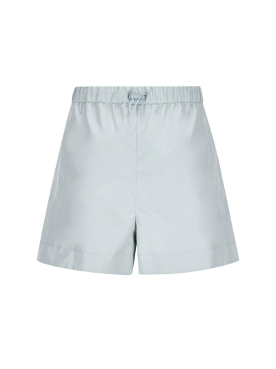 Fendi Elasticated-waistband Shorts In Azzurro