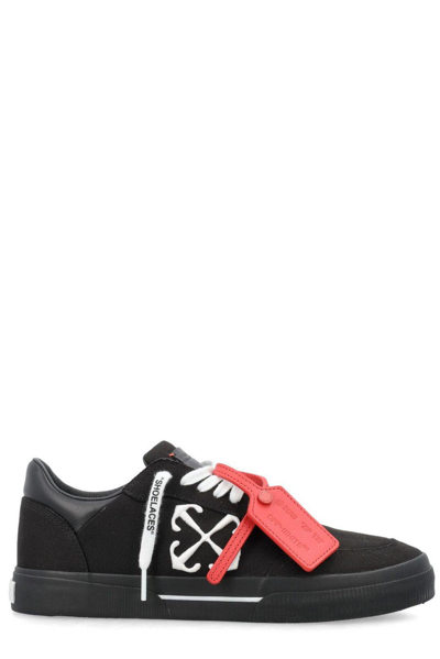Shop Off-white New Low Vulcanized Lace-up Sneakers In Nero