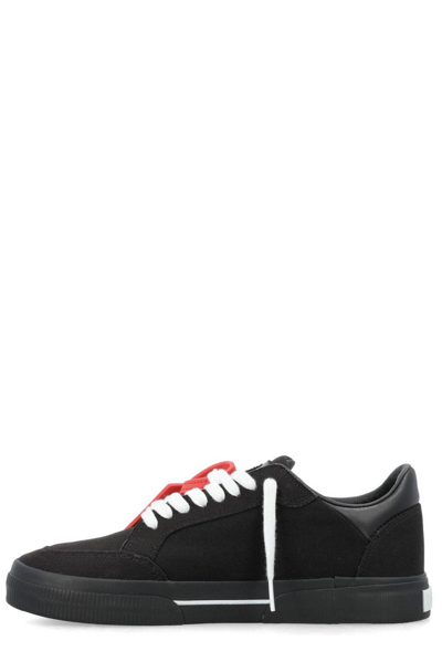 Shop Off-white New Low Vulcanized Lace-up Sneakers In Nero