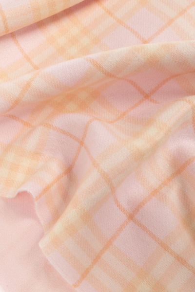 Shop Burberry Logo-patch Fringed-edge Reversible Scarf In Rosa