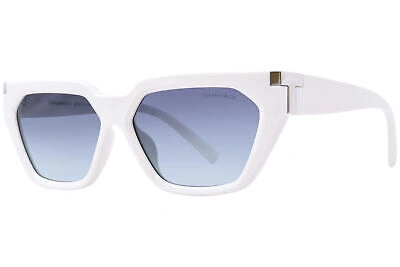 Pre-owned Tiffany & Co . Tf4205u 83699s Sunglasses Women's Ivory/azure Gradient Blue 56mm