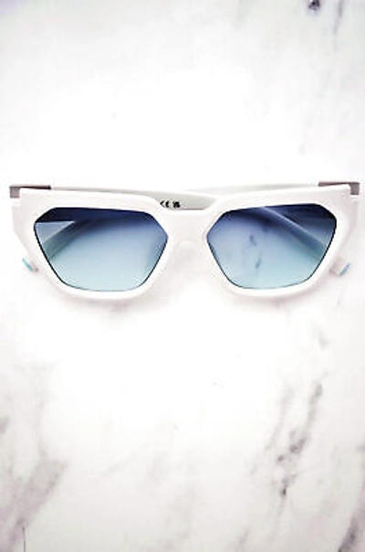 Pre-owned Tiffany & Co . Tf4205u 83699s Sunglasses Women's Ivory/azure Gradient Blue 56mm