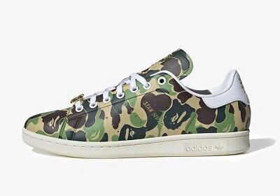 Pre-owned Adidas Originals Bape Adidas Stan Smith Abc Camo Green Ig8949 Us 12