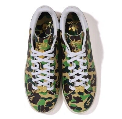 Pre-owned Adidas Originals Bape Adidas Stan Smith Abc Camo Green Ig8949 Us 12