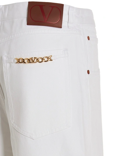 Shop Valentino Denim Jeans White