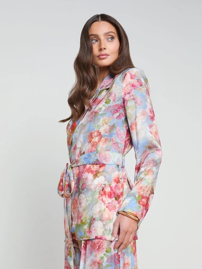 Shop L Agence Ciara Robe Blouse In Multi Soft Cloud Floral