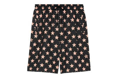 Pre-owned Gucci Star-print Shorts Black