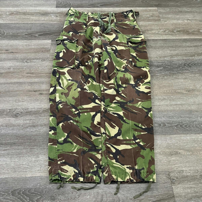 Pre-owned Military X Vintage 1980s Brush Camo Baggy Wide Leg Cargo Pants