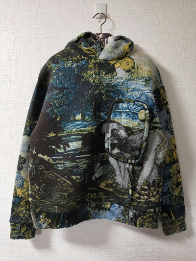 Pre-owned Louis Vuitton Tapestry Jacquard 3d Pocket Hoodie In Multicolor