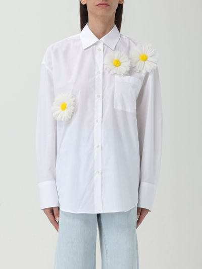 Shop Msgm Shirt  Woman Color White