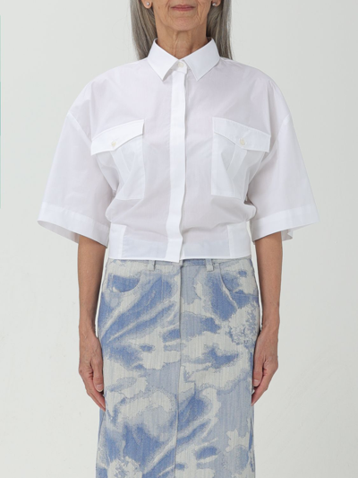 Shop Msgm Shirt  Woman Color White