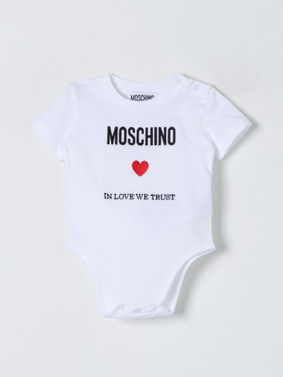 Shop Moschino Baby Bodysuit  Kids Color White