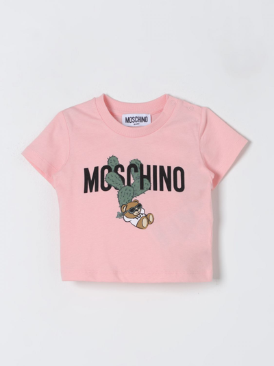 Shop Moschino Baby T-shirt  Kids Color Pink