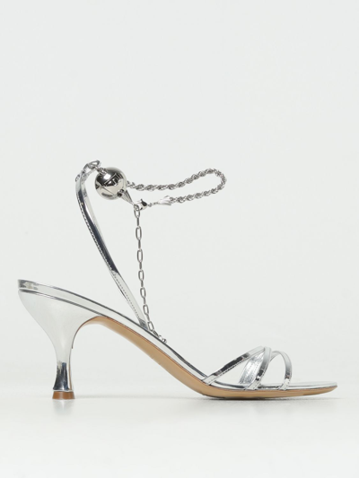 Shop Ferragamo Heeled Sandals  Woman Color Silver