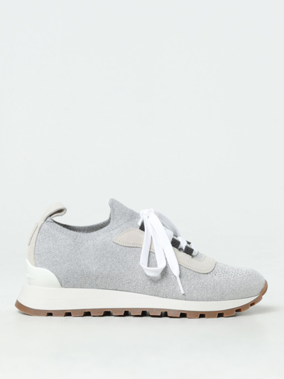 Shop Brunello Cucinelli Sneakers  Woman Color Grey