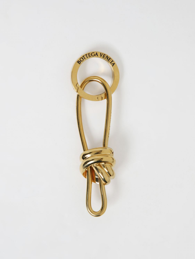 Shop Bottega Veneta Key Chain  Woman Color Brass