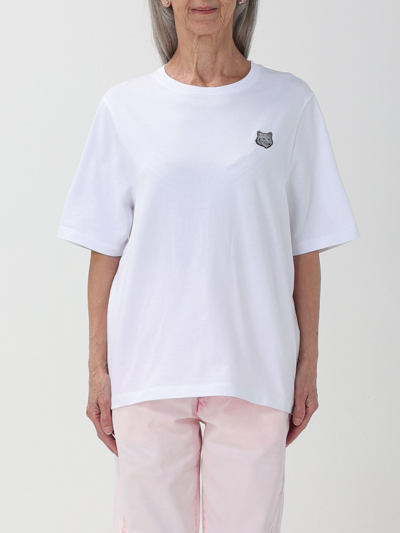 Shop Maison Kitsuné T-shirt  Woman Color White