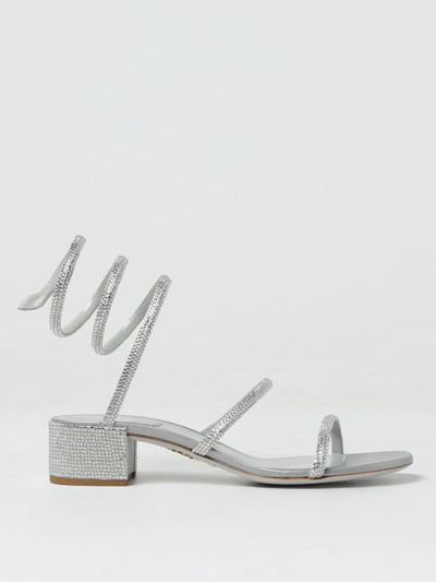 Shop René Caovilla Heeled Sandals Rene Caovilla Woman Color Silver