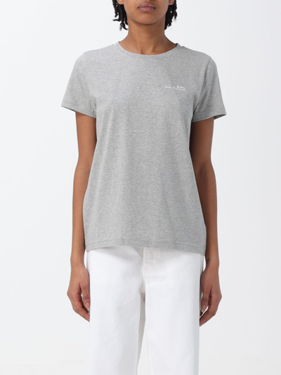 Shop Apc T-shirt A.p.c. Woman Color Grey