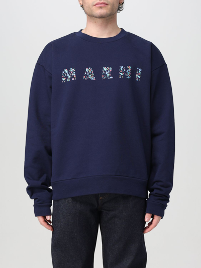 Shop Marni Sweatshirt  Men Color Blue