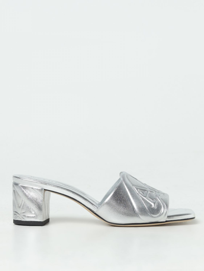 Shop Alexander Mcqueen Heeled Sandals  Woman Color Silver