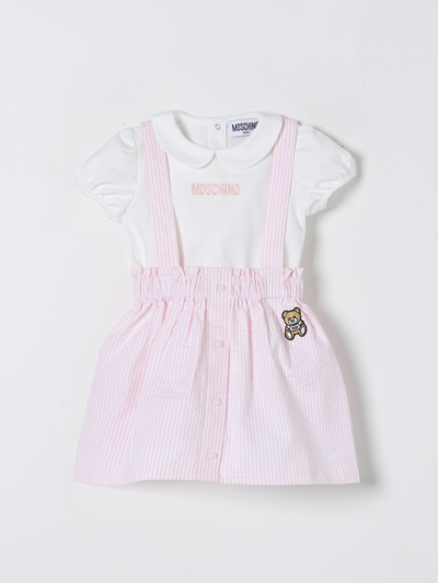 Shop Moschino Baby Jumpsuit  Kids Color Pink