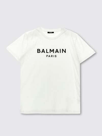 Shop Balmain T-shirt  Kids Kids Color White