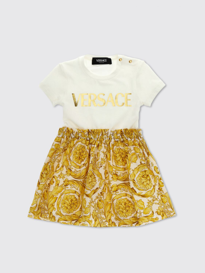 Shop Young Versace Romper  Kids Color Gold