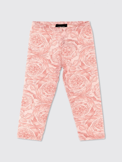 Shop Young Versace Pants  Kids Color Pink