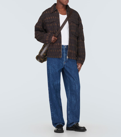 Dries Van Noten Vidway Cotton-blend Field Jacket In Brown
