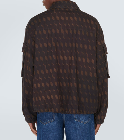 Dries Van Noten Vidway Cotton-blend Field Jacket In Brown
