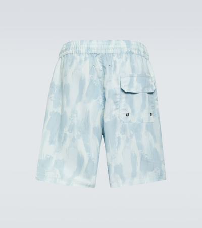 Frescobol Carioca Printed Swim Trunks In Blue