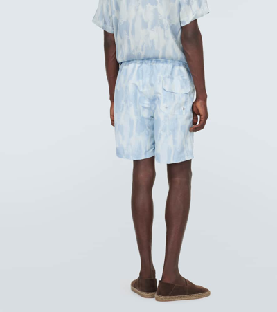 Frescobol Carioca Printed Swim Trunks In Blue
