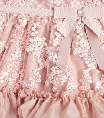 Shop Patachou Frill-trimmed Chiffon Dress In Pink
