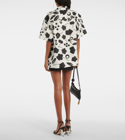 Shop Jacquemus La Chemise Jean Printed Linen Shirt In Black