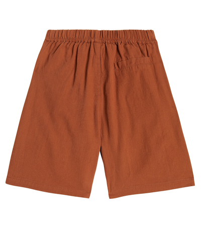 Shop Jellymallow Printed Cotton Shorts In Brown