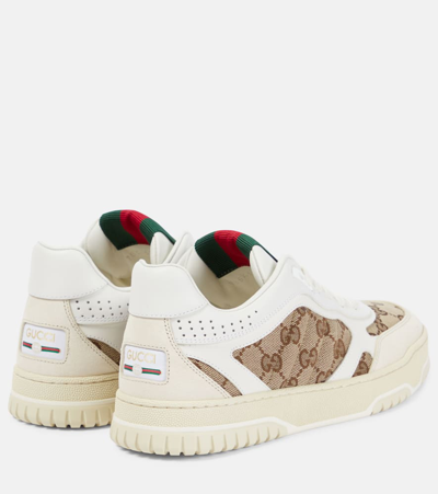 Shop Gucci Re-web Sneakers In White