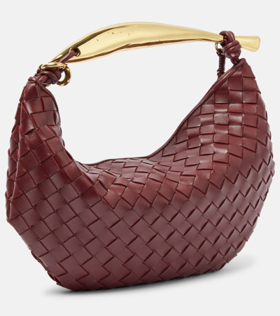 Bottega Veneta Sardine Small Leather Tote Bag In Barolo