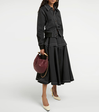 Bottega Veneta Sardine Small Leather Tote Bag In Barolo