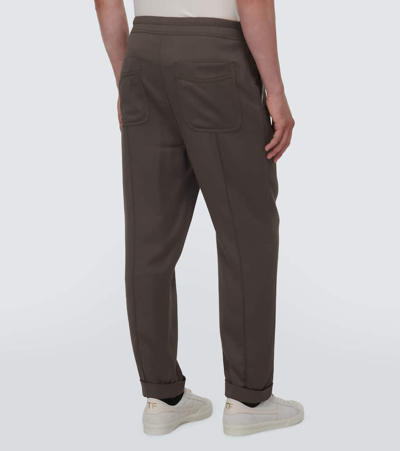 Tom Ford Cady Tapered Pants In Brown