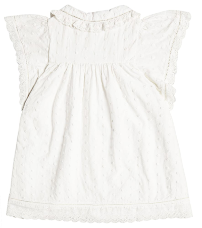 Shop Louise Misha Marla Embroidered Cotton Dress In White